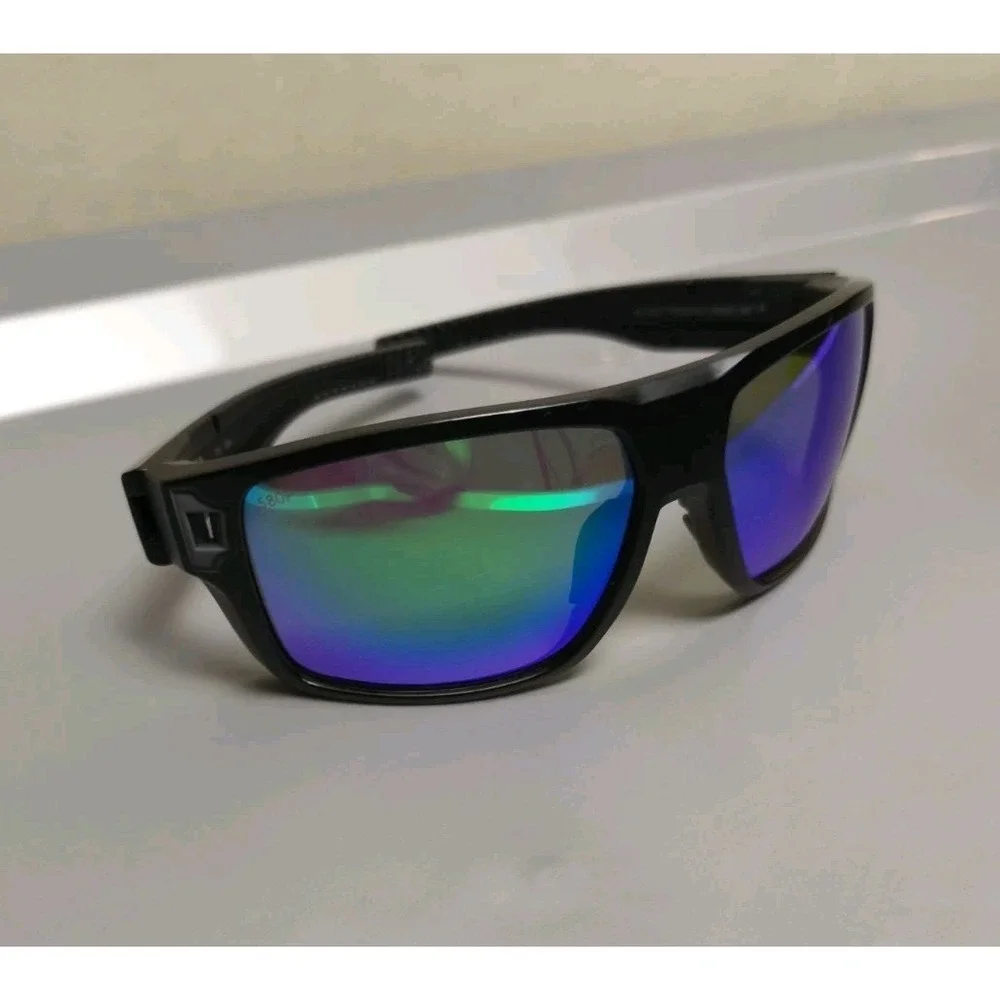 Costa Del Mar Diego 580P Polarized Sunglasses Black Blue Mirror